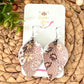Fall Floral Leather Earrings: Choose From 3 Shape Options