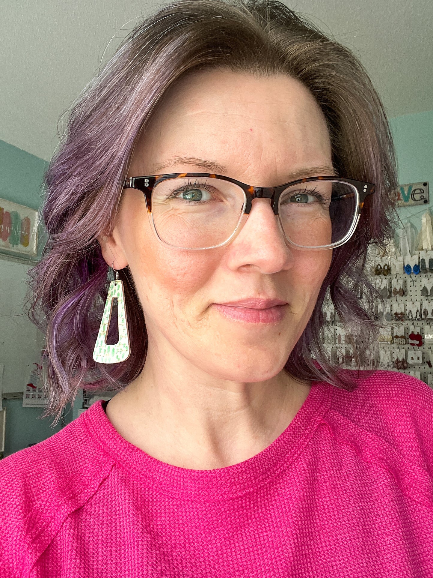 SALE: Cactus Seed Cork on Leather Earrings: Choose From 2 Styles - LAST CHANCE (WAS $10)