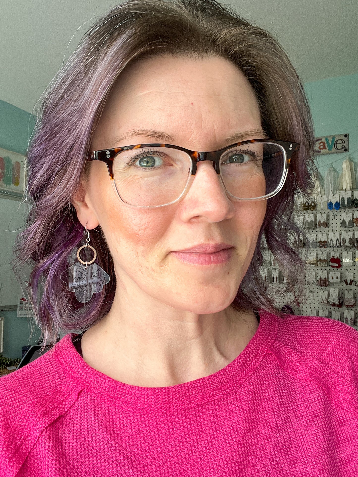 Scalloped Vines Acrylic Earrings: Choose From 3 Colors - LAST CHANCE