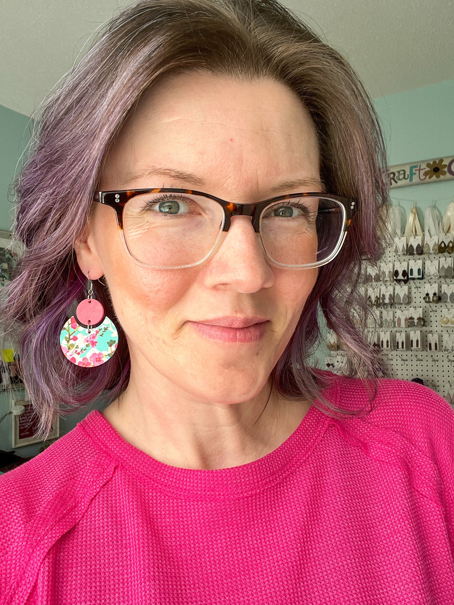 Cherry Blossom Acrylic Earrings: Choose From 2 Styles - LAST CHANCE