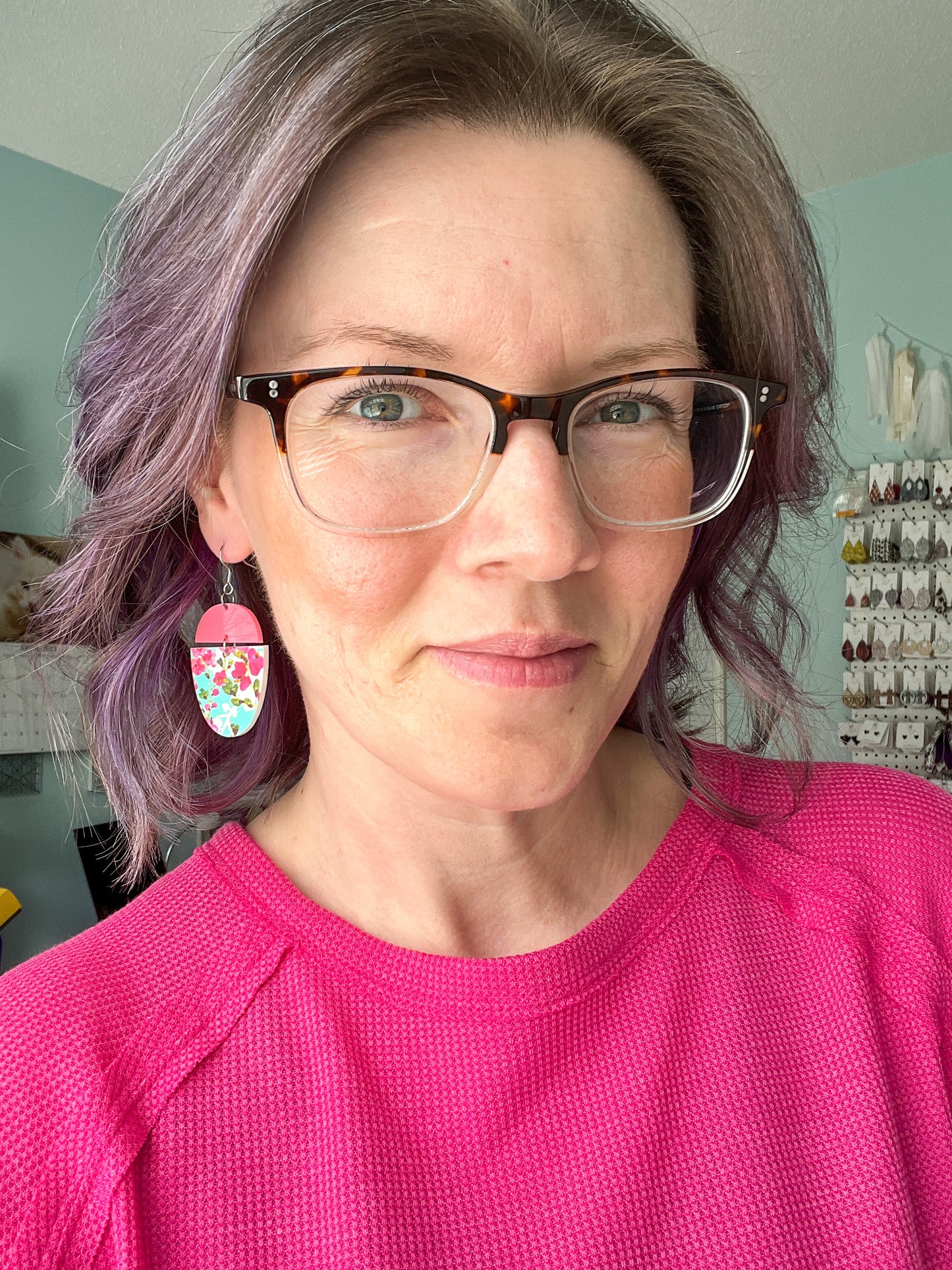 Cherry Blossom Acrylic Earrings: Choose From 2 Styles - LAST CHANCE