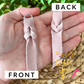 Blush Pink Hand Braided Suede Leather Earrings