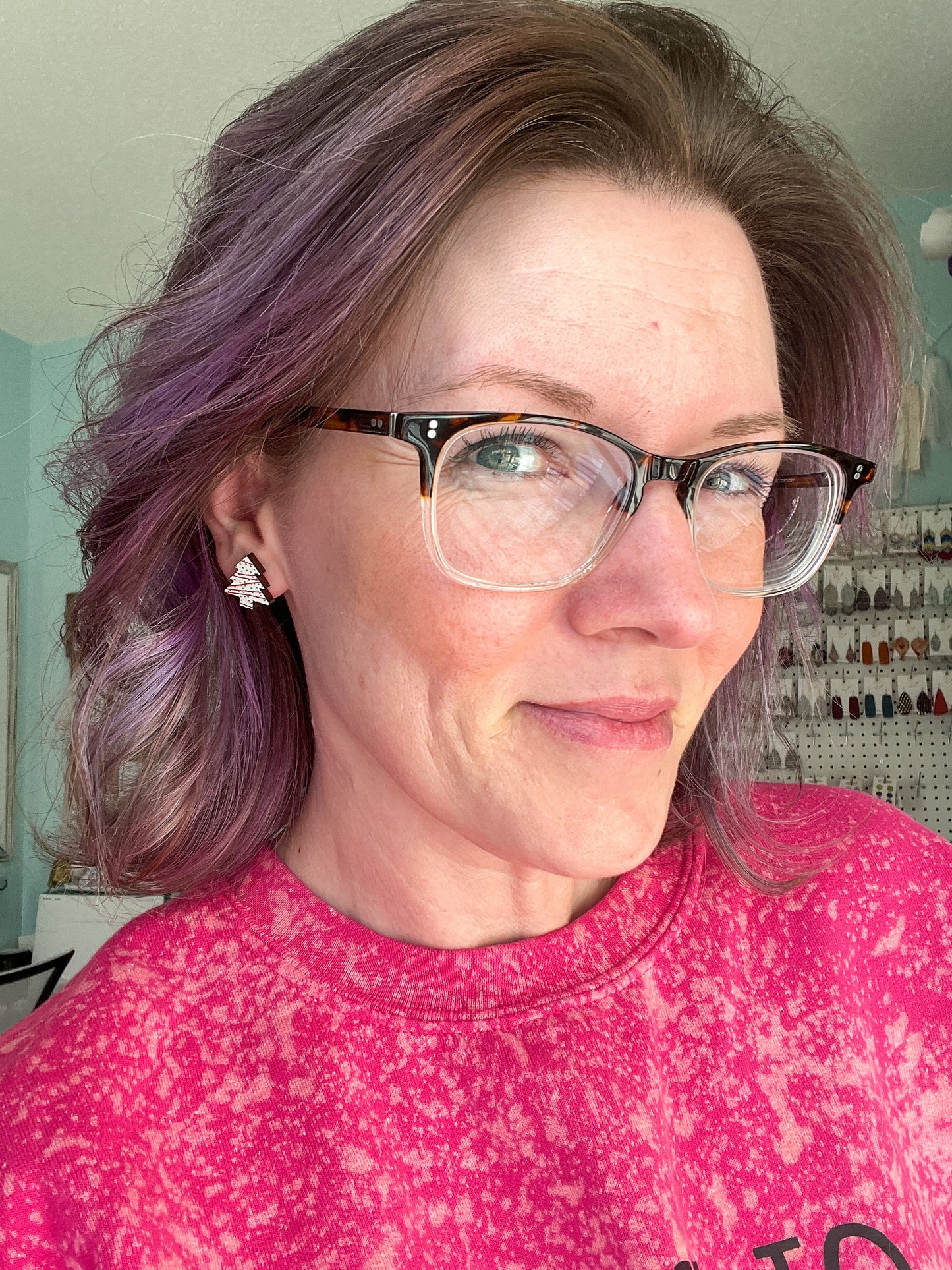 Holiday Snack Cake Wood Earrings: Choose From Dangle or Stud Options