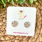 Teach Love Inspire Leopard Apple Glass Studs 12mm: Choose Silver or Gold Settings