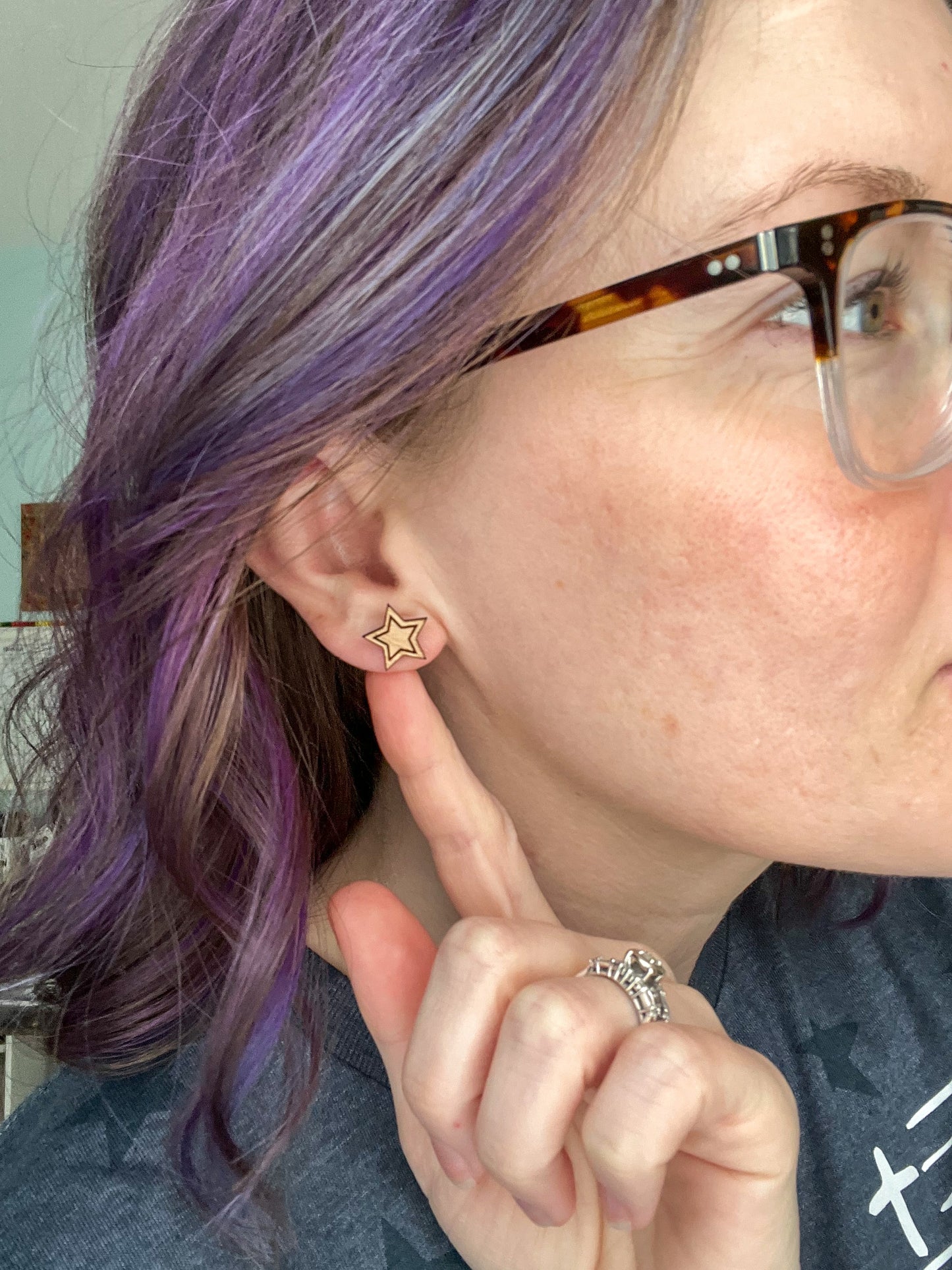 Wood Star Studs: Choose From 3 Wood Options