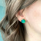 Tropical Floral Glass Studs 12mm: Choose Silver or Gold Settings