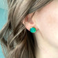 Aztec Glass Studs 12mm: Choose Silver or Gold Settings