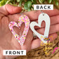 Infused Glitter Heart Cutout Leather Earrings: Choose From 4 Colors