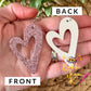 Infused Glitter Heart Cutout Leather Earrings: Choose From 4 Colors