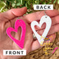 Infused Glitter Heart Cutout Leather Earrings: Choose From 4 Colors