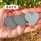 Mirrored Acrylic Engraved Leopard Heart Earrings: Choose From 3 Colors