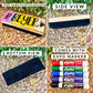 Hand Painted & Lettered Dry Erase Eraser + Marker Gift Set: Choose from 5 Pencil Colors