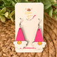 Hand Painted Gnome Wood Earrings: Choose From 2 Colors