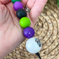 SALE: Skull Silicone Beaded Keychain/Bag Charm - ONLY ONE LEFT (SLIGHT DEFECT)