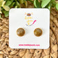 Two-Toned Gold Shimmer Studs 12mm: Choose Silver or Gold Settings - LAST CHANCE