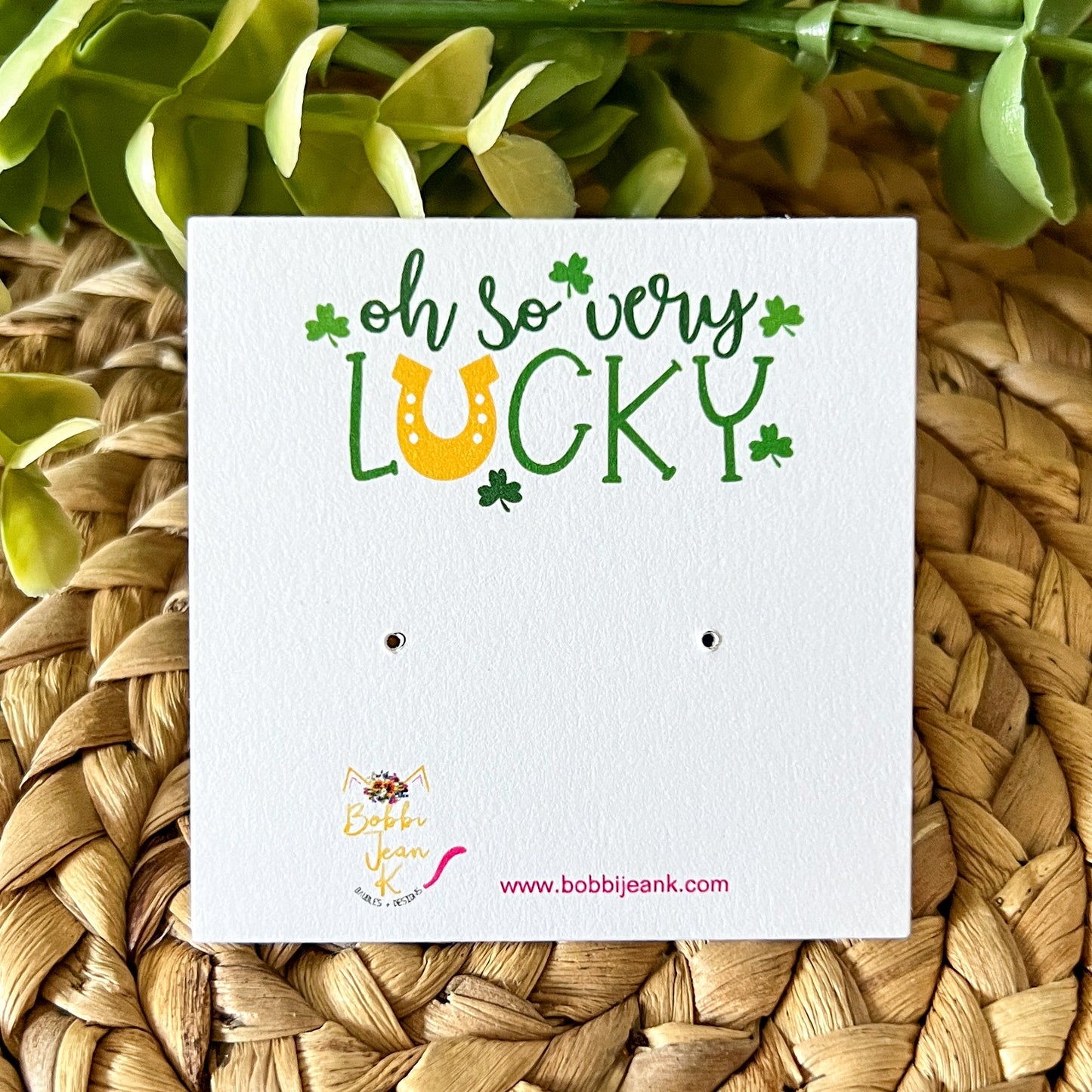 Oh So Very Lucky Earring & Stud Card Add-On for Gift-Giving (CARD ONLY)