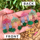 Colorful Rainbow with Glittered Clovers Acrylic Earrings: Choose From 2 Color Ways
