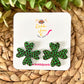 Mini Leopard Large Clover Stud Acrylic Earrings - LAST CHANCE