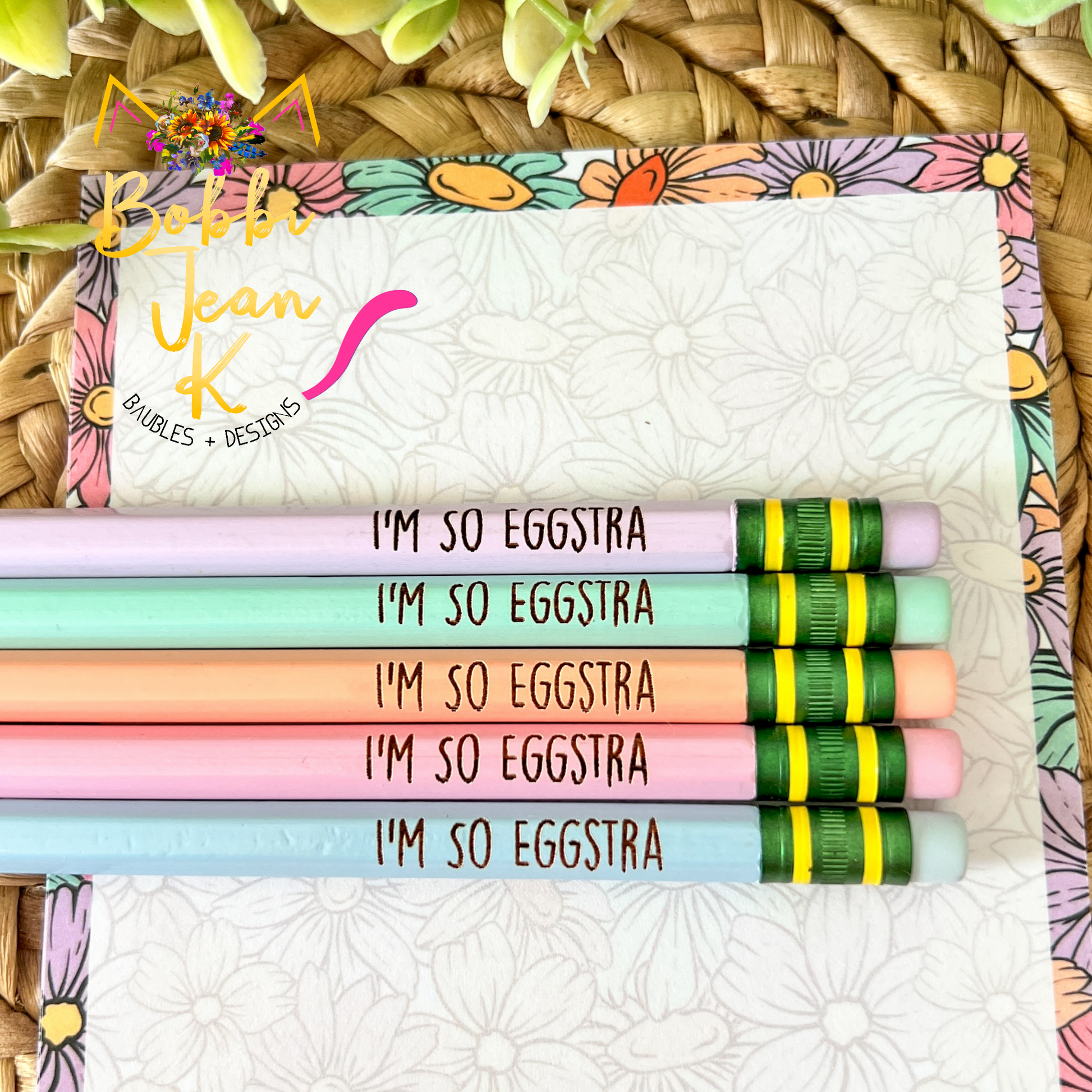 I'm So Eggstra Engraved Ticonderoga Pastel Pencil Set