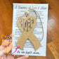 Hope Ribbon "A Journey of Love & Hope" Wood Story Ornament & Car Charm