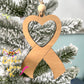 Heart Ribbon "A Journey of Love & Hope" Wood Story Ornament & Car Charm