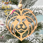 Lion "A Story of Strength & Protection" Wood Story Ornament & Car Charm