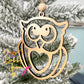 Owl "The Wise Educator" Wood Story Ornament & Car Charm