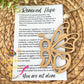 Semicolon Butterfly "Renewed Hope" Wood Story Ornament & Car Charm