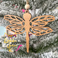 Dragonfly "Enchanted Creature" Wood Story Ornament & Car Charm