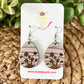 Striped Floral Bunny & Egg Wood Earrings: Choose From 3 Styles