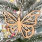 Butterfly "Spiritual Transformation" Wood Story Ornament & Car Charm