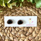Black Hand Painted & Resined Wood Studs: Choose from 4 Styles