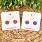 Magenta Faux Druzy Studs 12mm: Choose Silver or Gold Settings