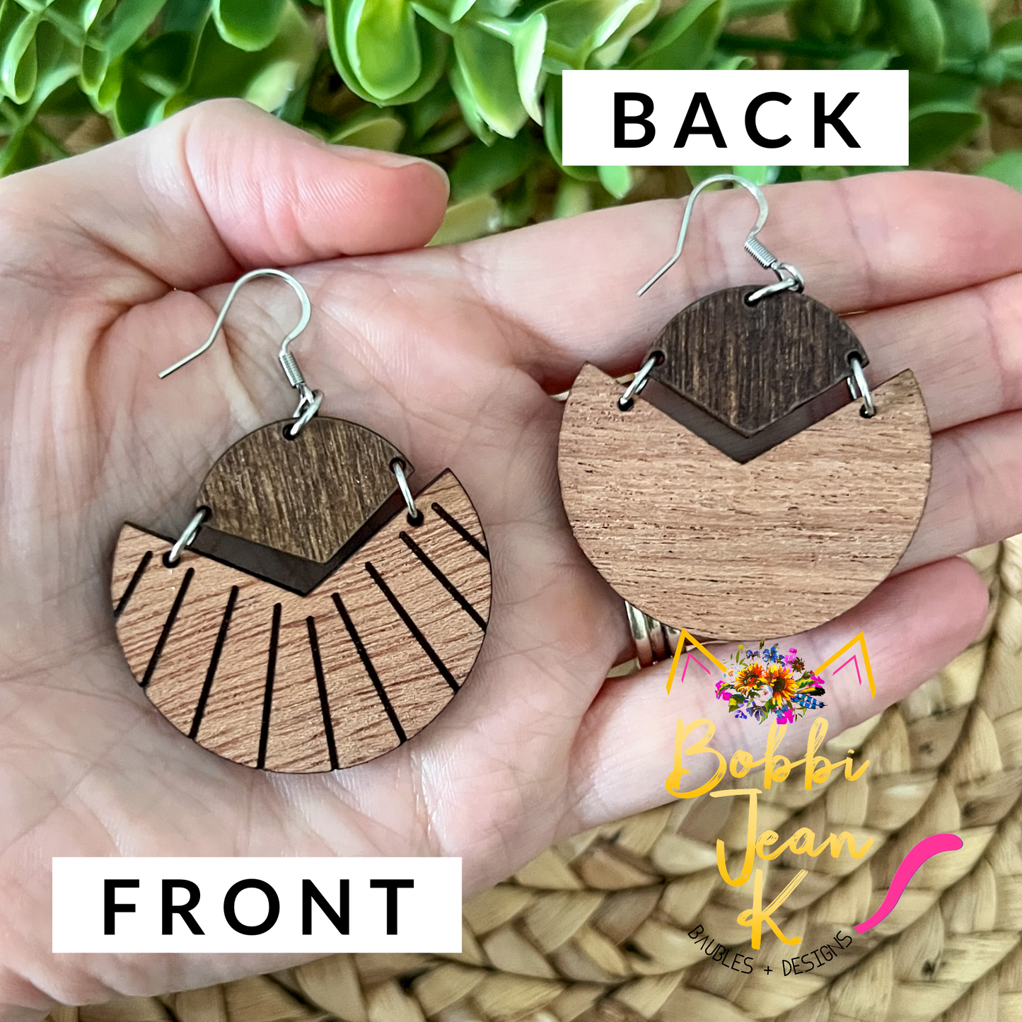 Split Circle Wood Earrings (an August Bestie Box Pair)