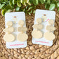 Organic Shape Clay Stud Dangles: Choose From 3 Colors