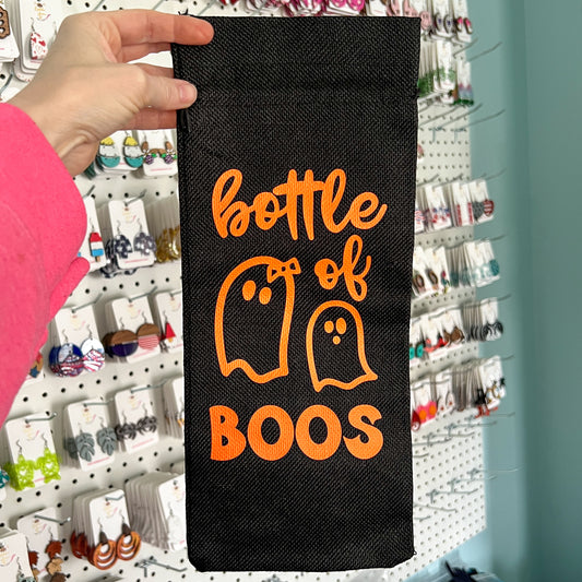 Wine Gift Bag: Bottle of Boos - Black