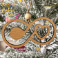 Autism Infinity Symbol "Your Unique Journey" Wood Story Ornament & Car Charm