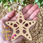 Starfish "Ripples of Kindness" Wood Story Ornament & Car Charm