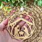 Nativity "Silent Night: A Holy Birth Story" Wood Story Ornament & Car Charm