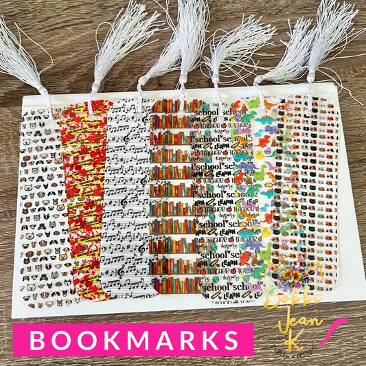 SALE: Thin Flexible Acrylic Bookmarks: Choose from 6 Designs