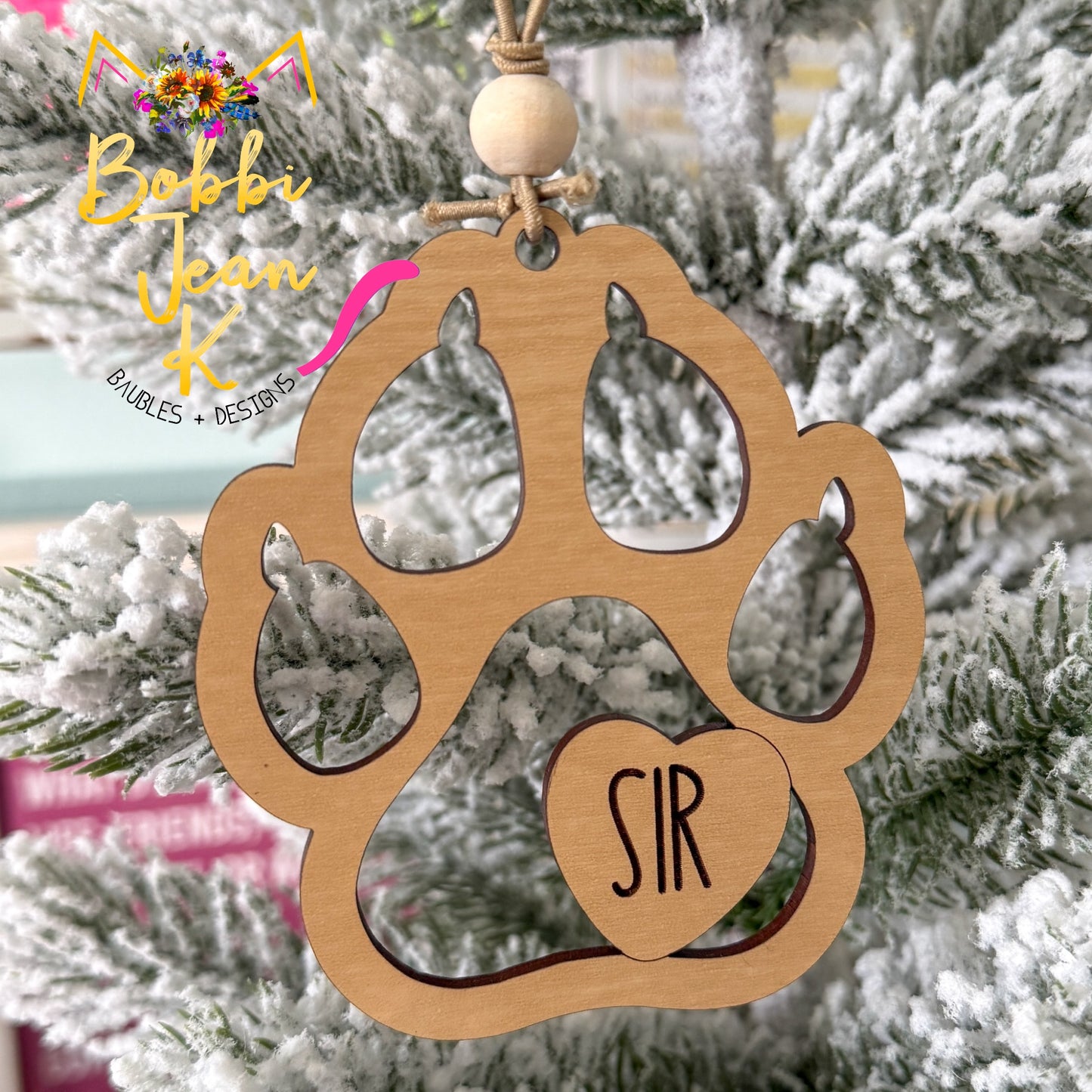 Cat Paw "The Magic of Our Soulful Companions" Wood Story Ornament - Option to Personalize