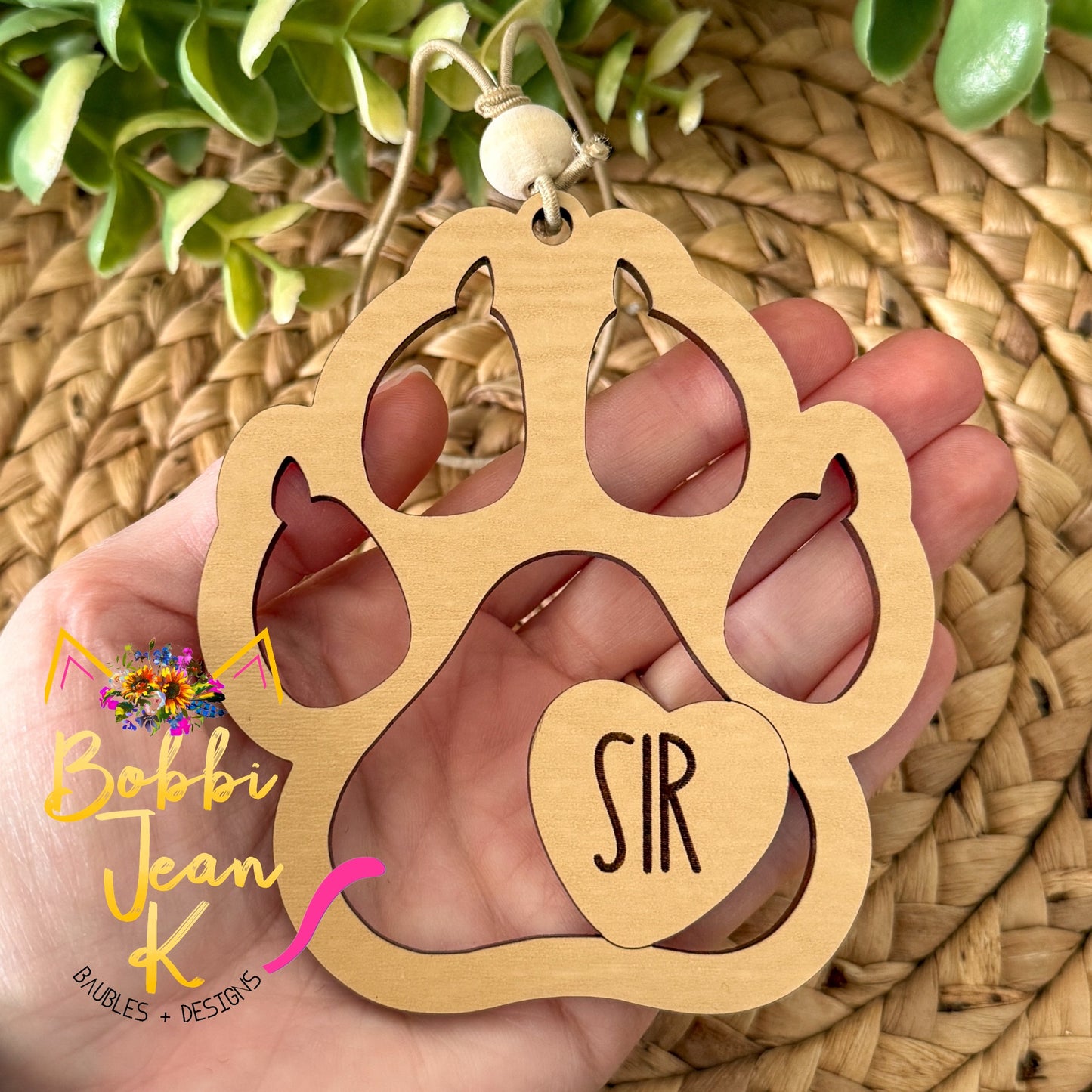 Cat Paw "The Magic of Our Soulful Companions" Wood Story Ornament - Option to Personalize