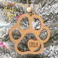 Dog Paw "The Eternal Bond of Unconditional Love" Wood Story Ornament - Option to Personalize