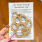 Dog Paw "The Eternal Bond of Unconditional Love" Wood Story Ornament - Option to Personalize