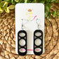 Circle Bars Dyed Wood Earrings: Choose From 3 Colors
