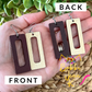 Bar Shape Dyed Wood Earrings: Choose From 2 Colors