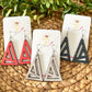 Geometric Triangle Dyed Wood Earrings: Choose From 3 Colors