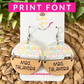 Personalized Name Acrylic & Wood Split Circle Earrings: Choose from 2 Font Options