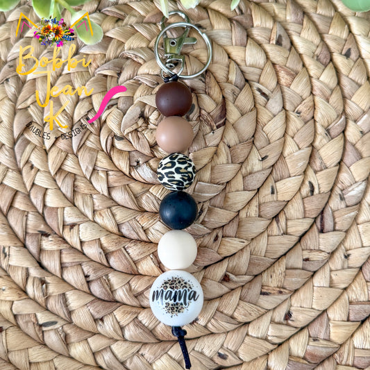 SALE: Mama Silicone Beaded Keychain/Bag Charm - ONLY ONE LEFT