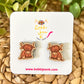 Highland Cow Hand Painted Wood Earrings: Choose from 3 Sizes